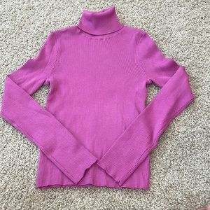 Pink H&M Stretchy Slim-Fit Turtleneck